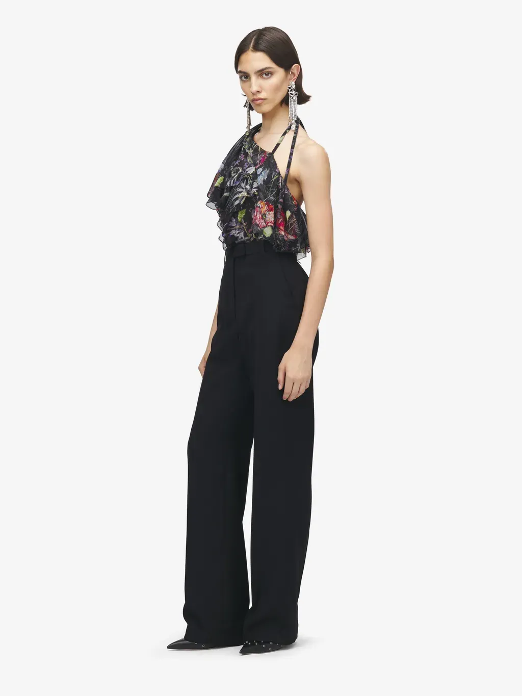 High-Waisted Tailored Trousers