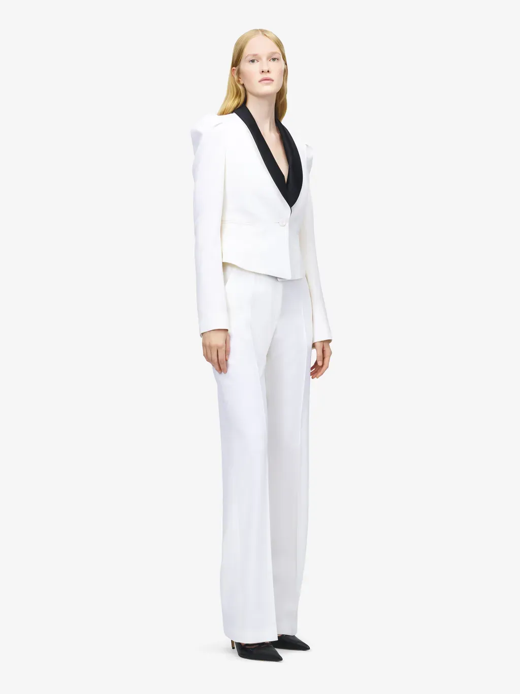 High-Waisted Tailored Trousers