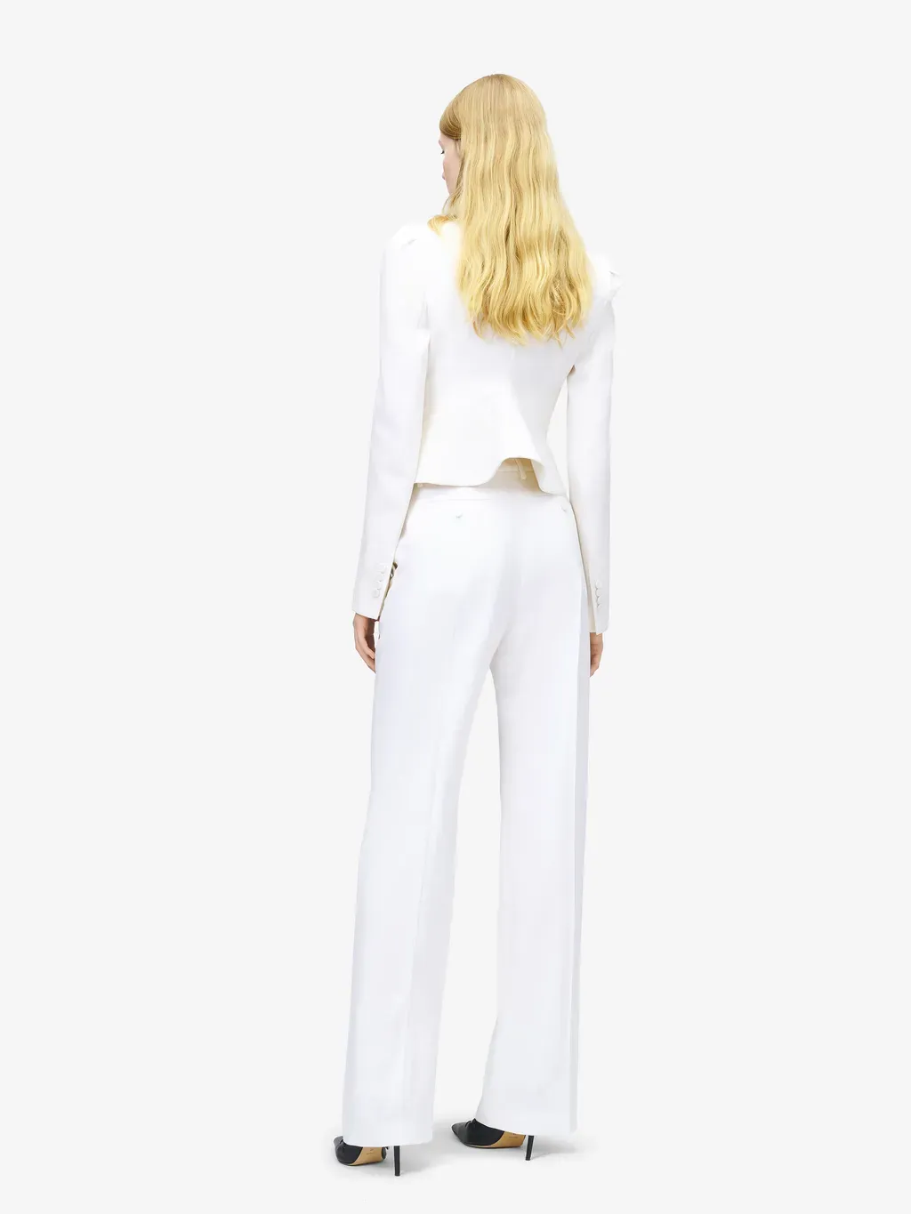High-Waisted Tailored Trousers