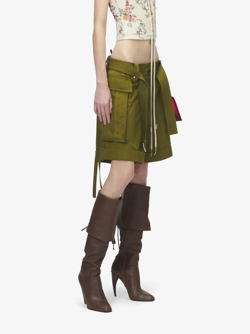 Horn Heel Knee-High Boot