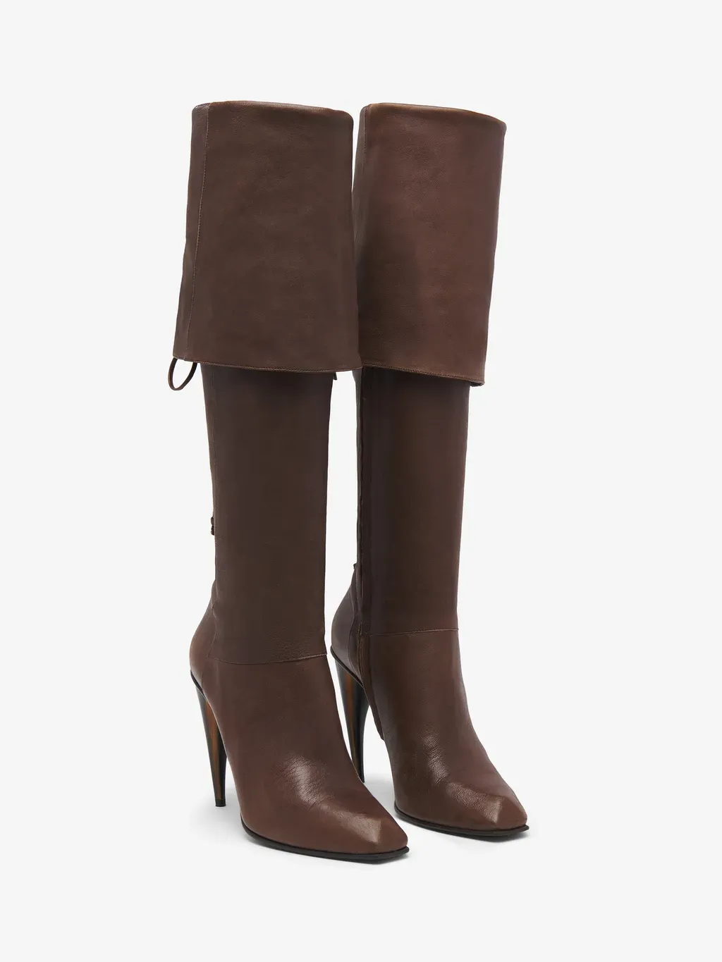 Horn Heel Knee-High Boot