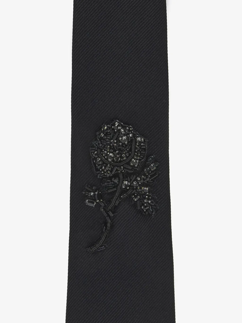 Jet Rose Embroidered Tie