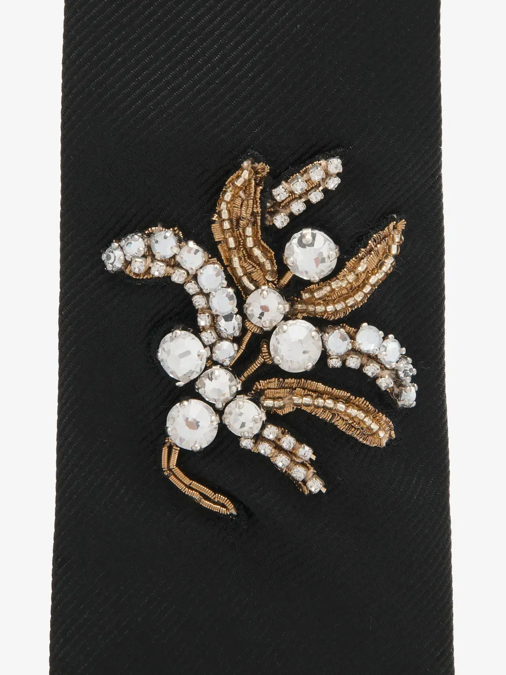 Jewelled Mistletoe Embroidery Tie