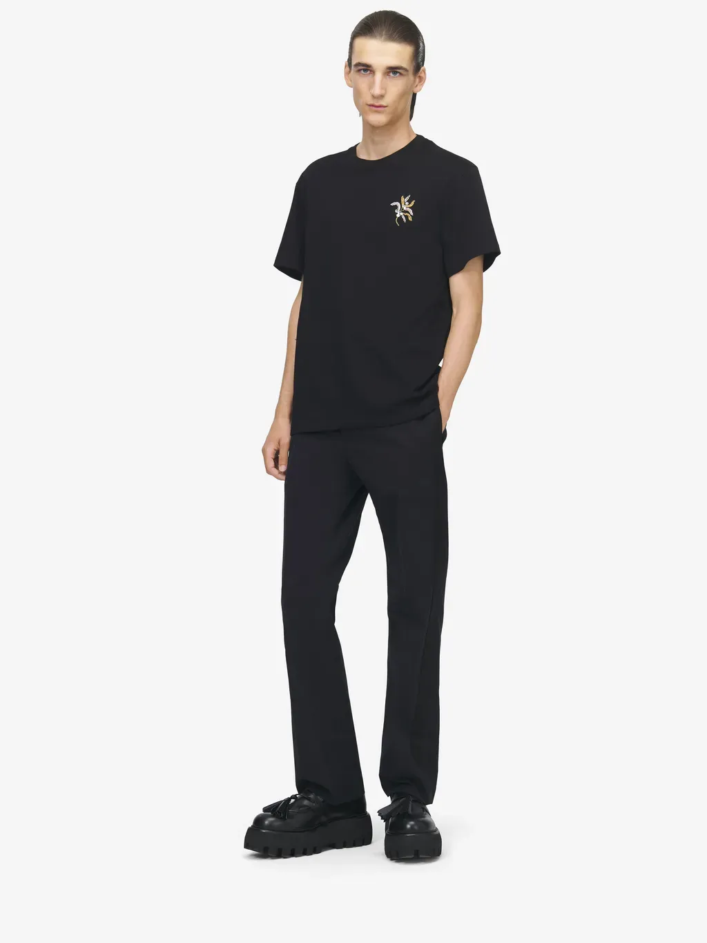 Jewelled Mistletoe Embroidery T-Shirt