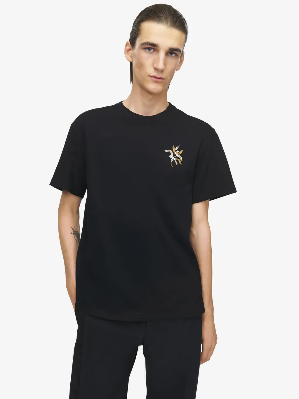Jewelled Mistletoe Embroidery T-Shirt