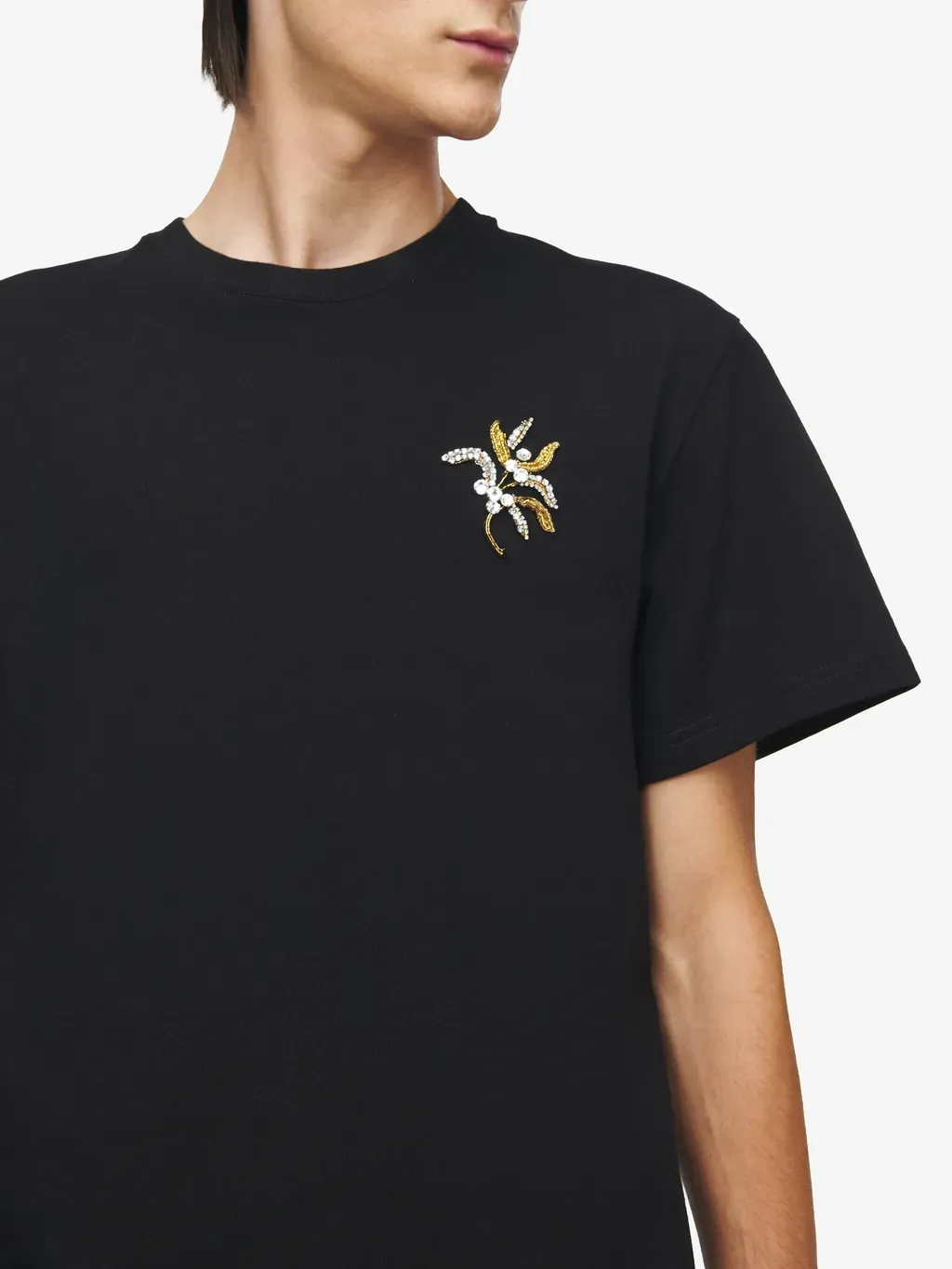 Jewelled Mistletoe Embroidery T-Shirt