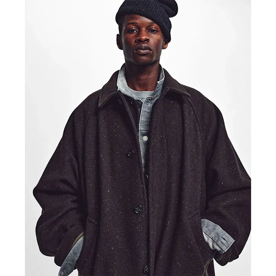 Unlikely Balmacaan Coat Nep Tweed