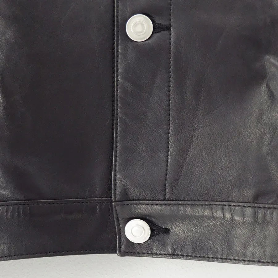 Unlikely Zero Leather Trucker Jkt