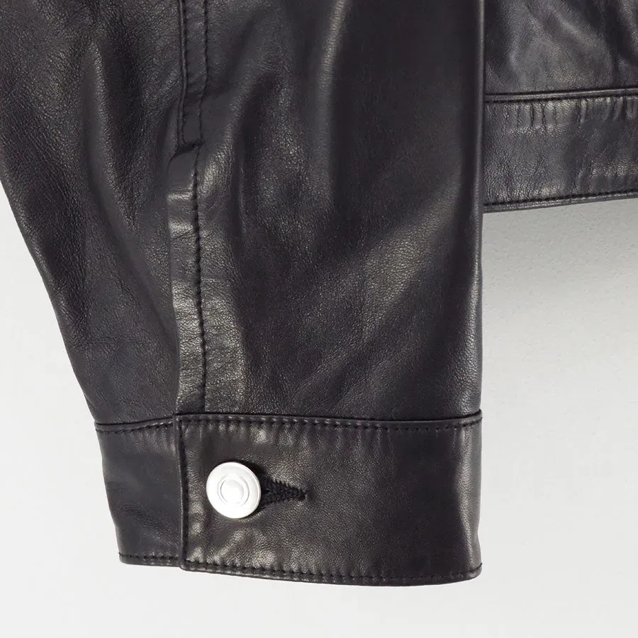 Unlikely Zero Leather Trucker Jkt