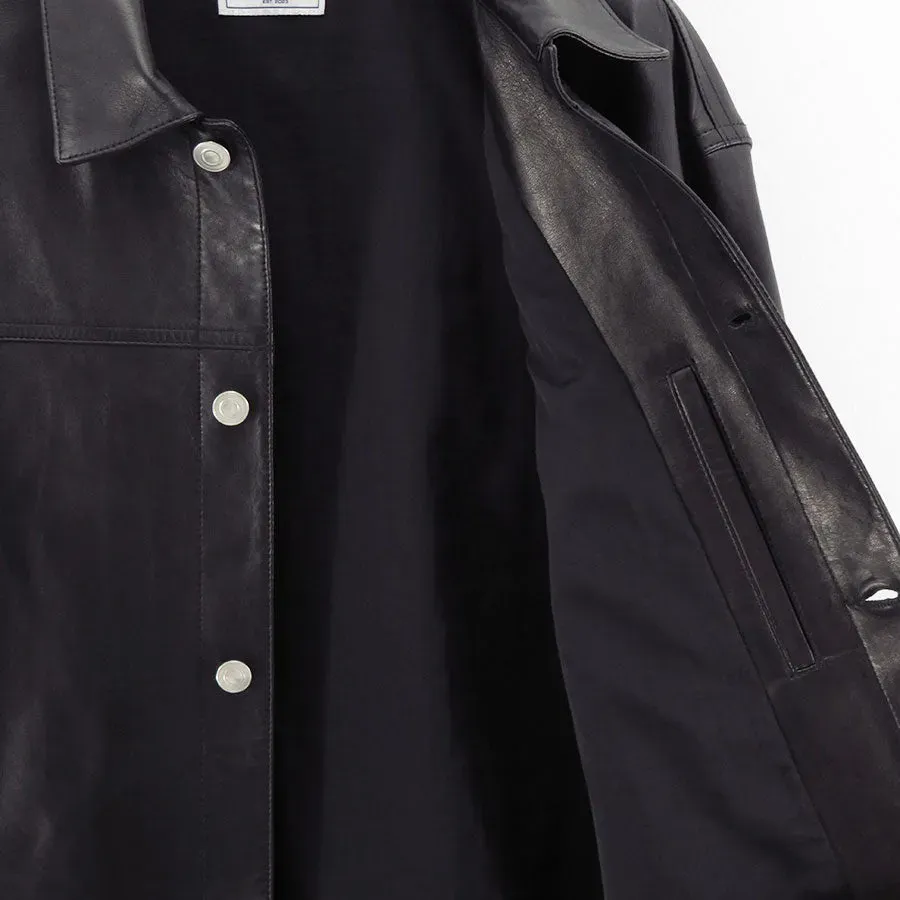 Unlikely Zero Leather Trucker Jkt