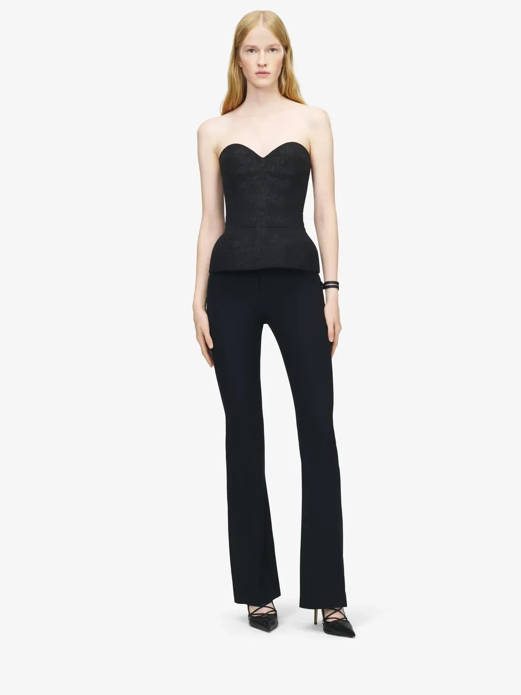 Lace Ribcage Embroidery Corset Top