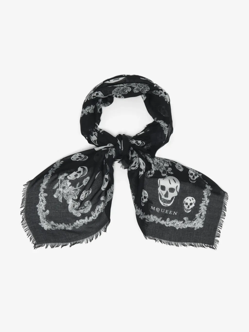 Lace Ribcage Skull Foulard