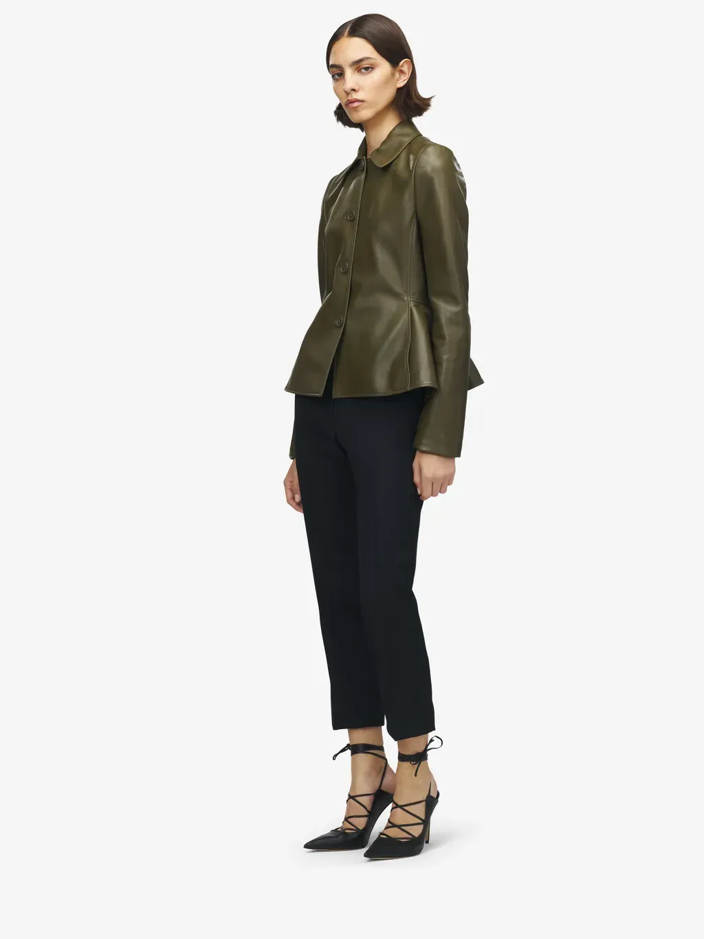 Leather Peplum Jacket