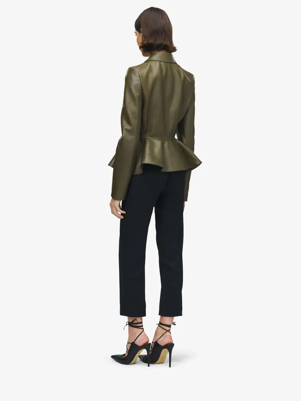 Leather Peplum Jacket