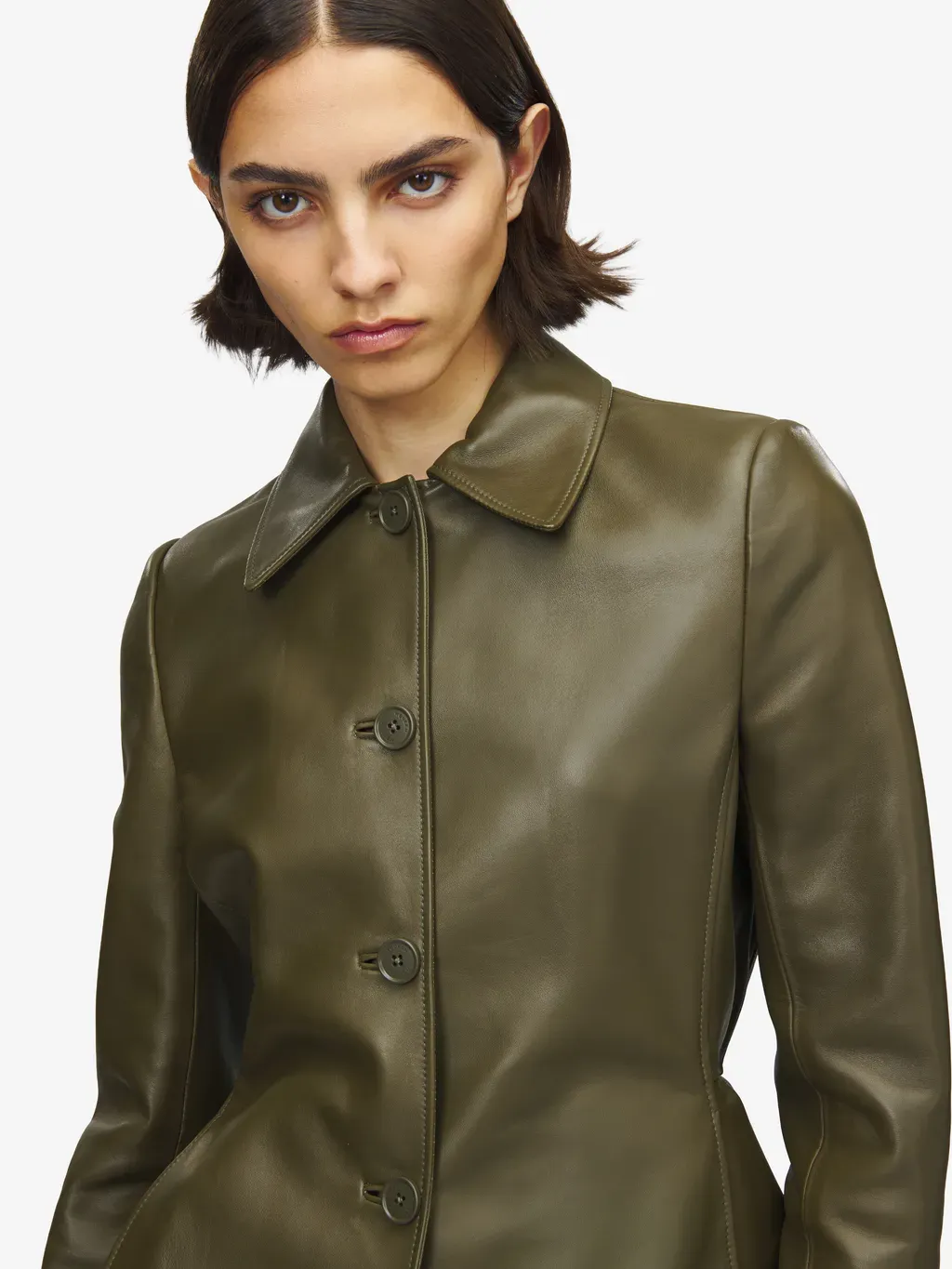 Leather Peplum Jacket