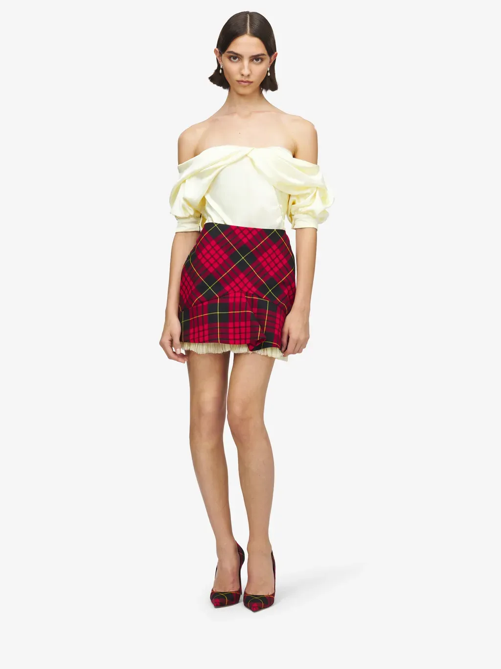 Macqueen Tartan Kickback Mini Skirt