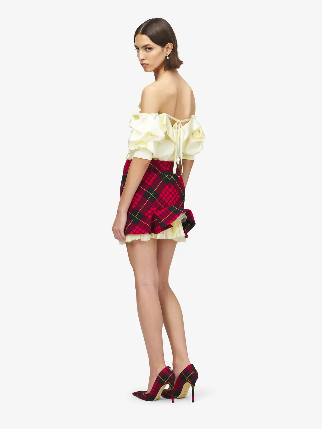 Macqueen Tartan Kickback Mini Skirt