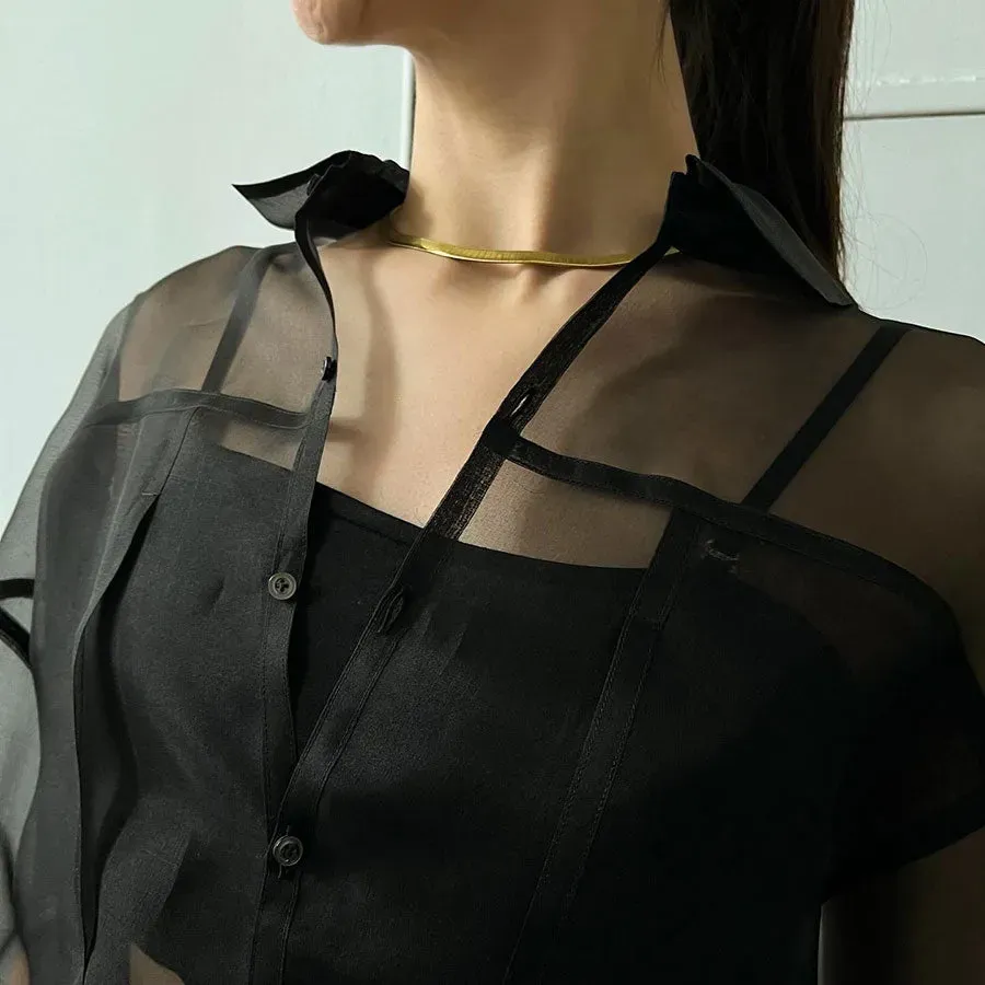 Organza Over Shirt