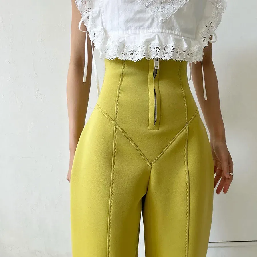 Urethane High-Waist Pants