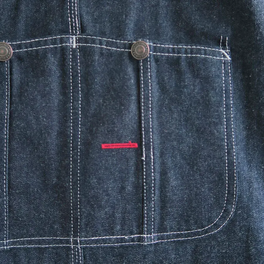 Denim Overall Apron Maxi Dress