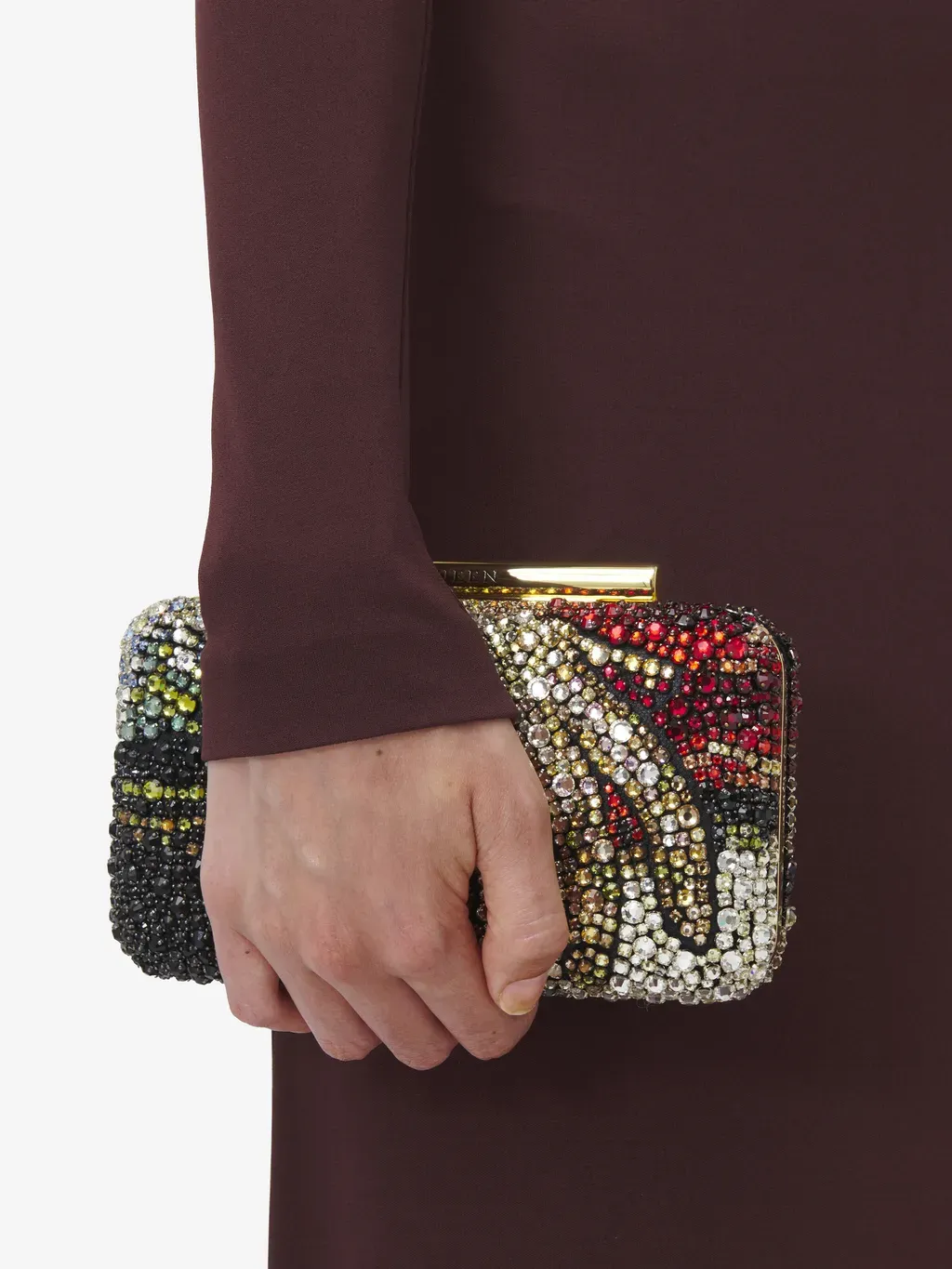 Mcqueen T-Bar Box Clutch
