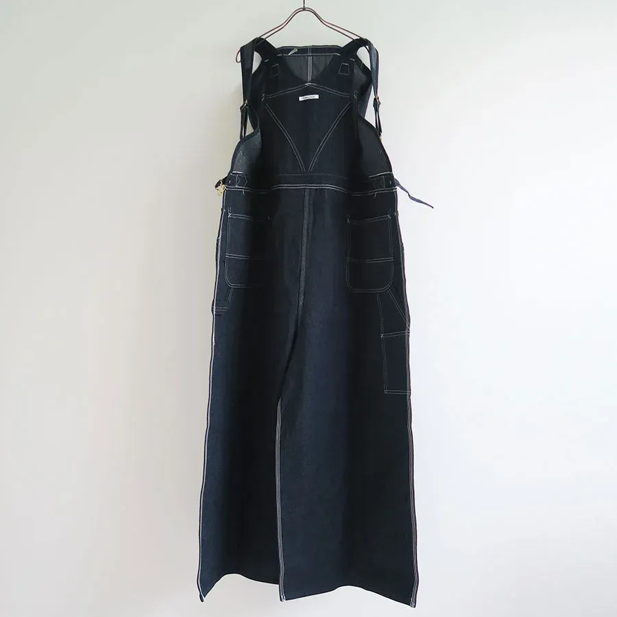 Denim Overall Apron Maxi Dress