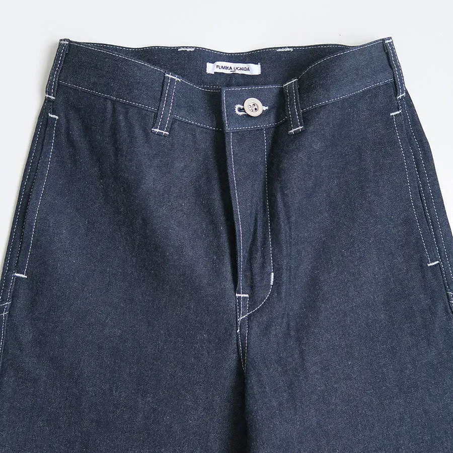 Denim High-Waist Buggy Pants
