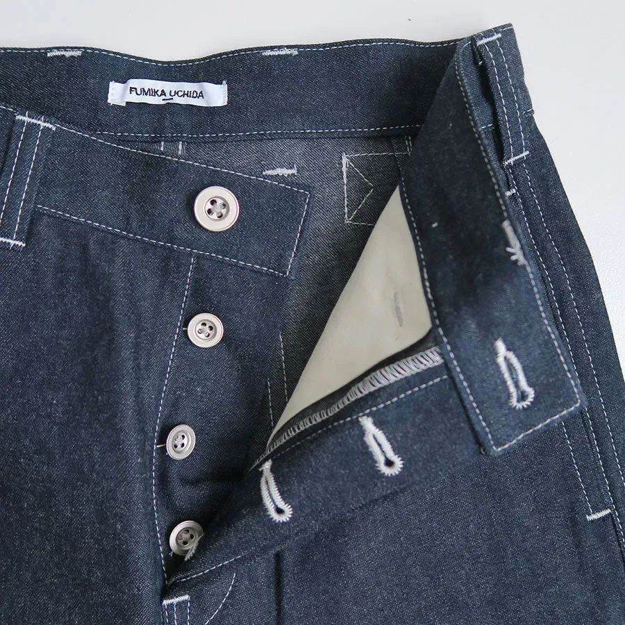 Denim High-Waist Buggy Pants
