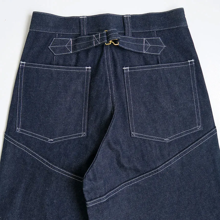 Denim High-Waist Buggy Pants