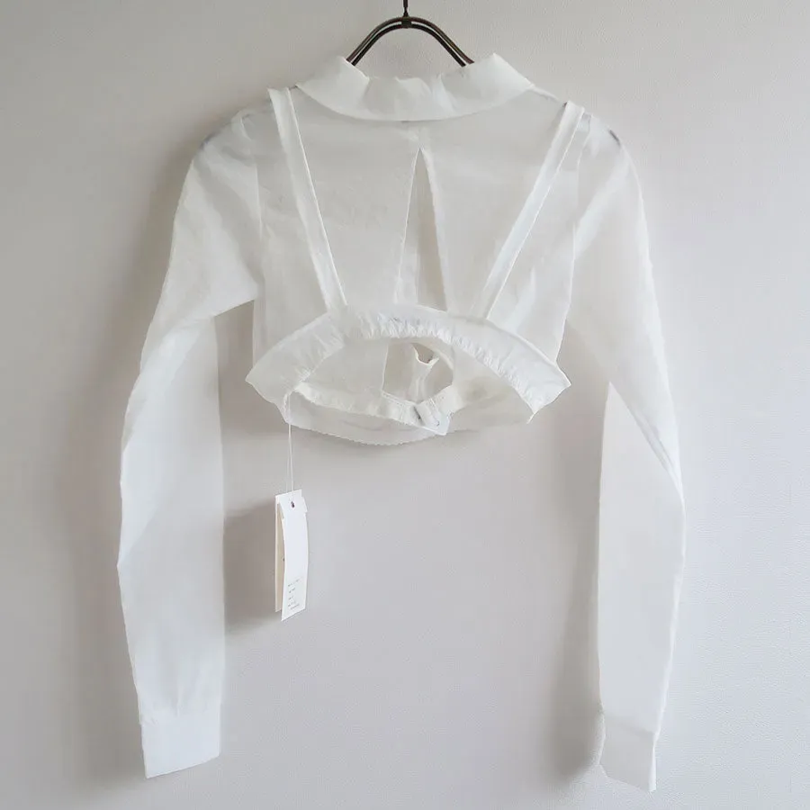 Stretch Taffeta Layered Bra Top Shirt