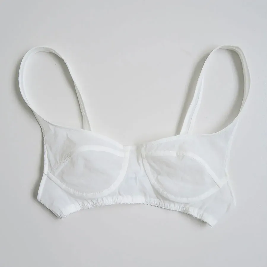 Stretch Taffeta Layered Bra Top Shirt