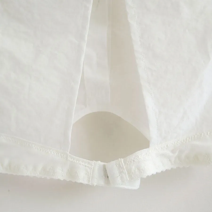 Stretch Taffeta Layered Bra Top Shirt