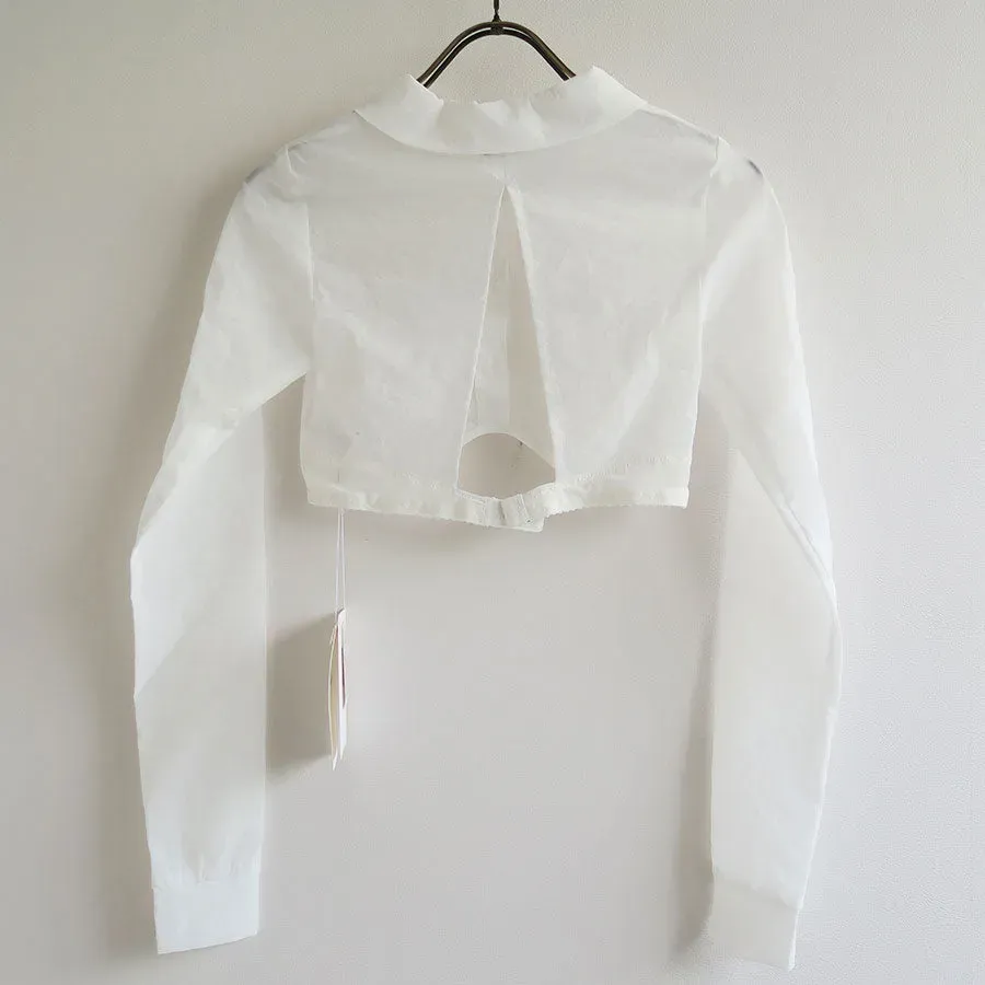 Stretch Taffeta Layered Bra Top Shirt