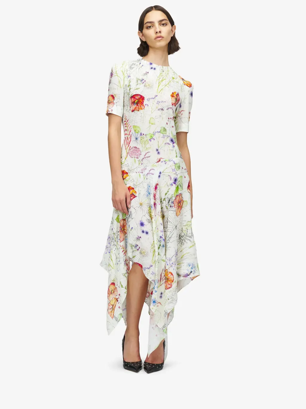 Meadow Floral Asymmetric Dress