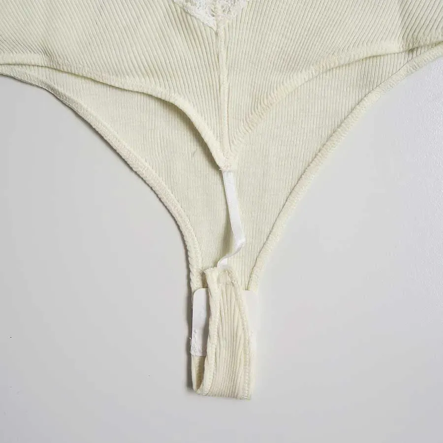 Rib Halter-Neck Bodysuit