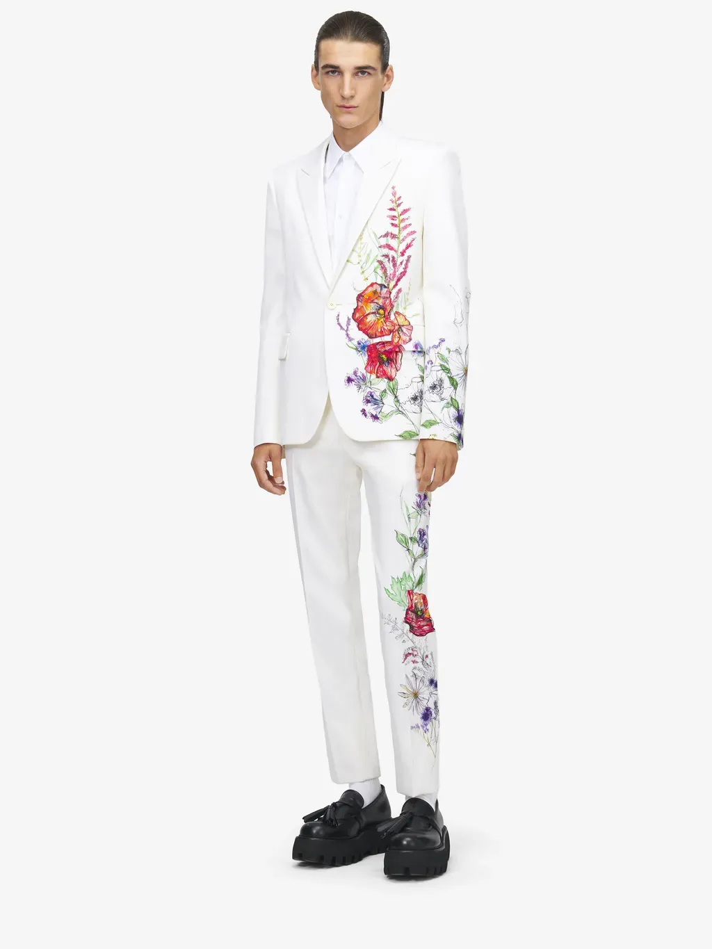 Meadow Floral Single-Breasted Jacket