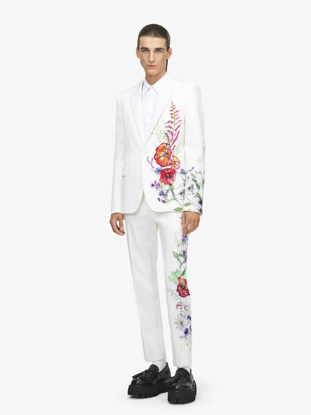 Meadow Floral Single-Breasted Jacket
