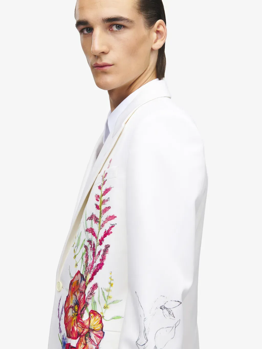 Meadow Floral Single-Breasted Jacket