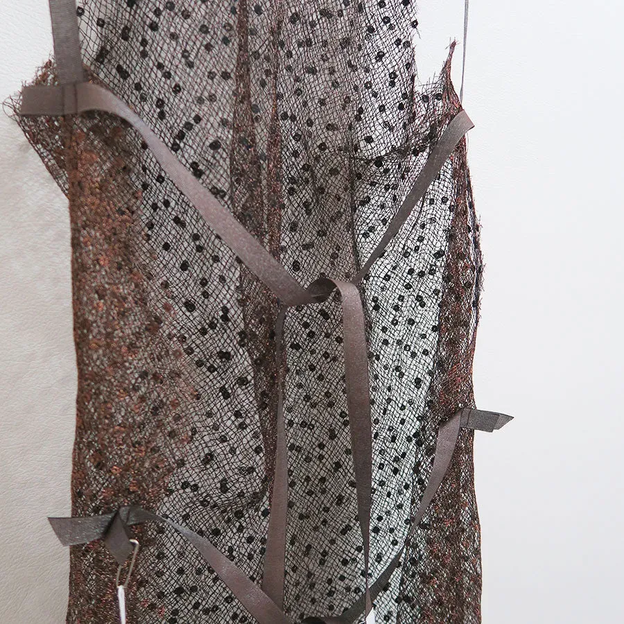 Dots Emb. Tulle Bib Top