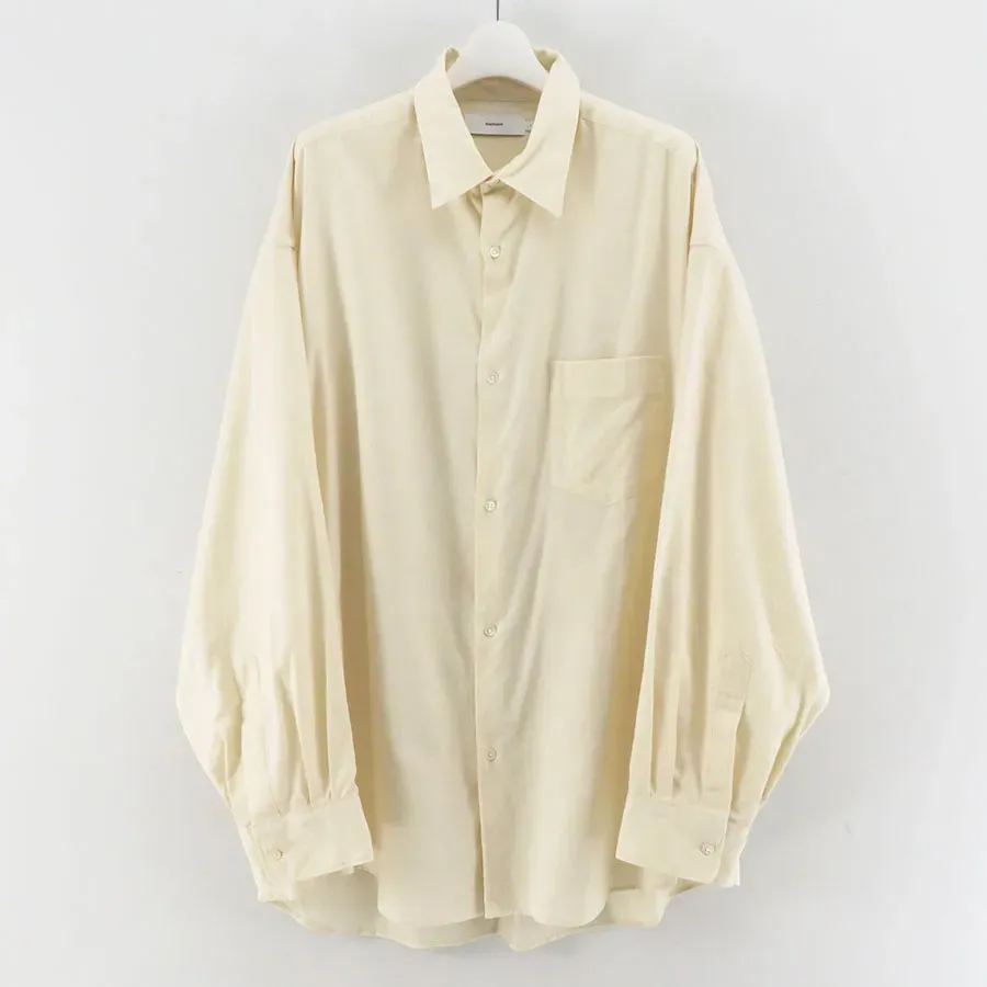 Cotton Cashmere L/S Oversized Regular Collar Shirt