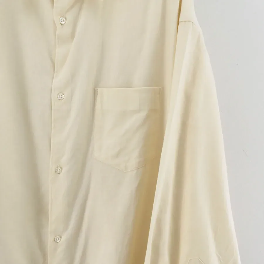 Cotton Cashmere L/S Oversized Regular Collar Shirt