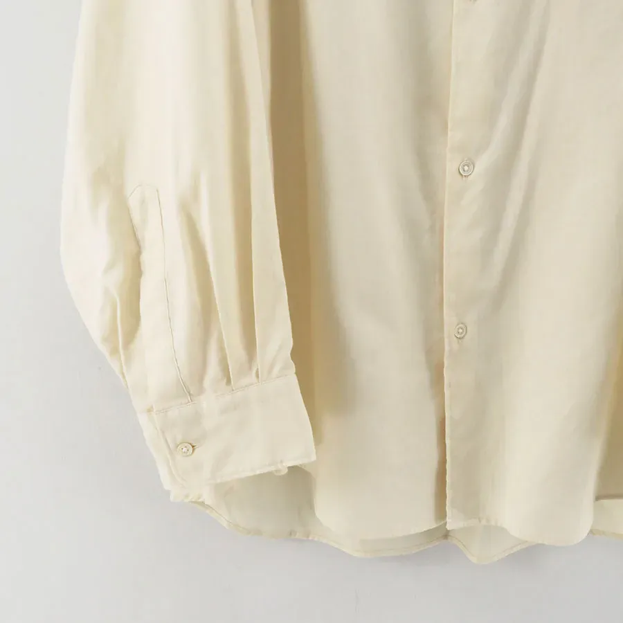 Cotton Cashmere L/S Oversized Regular Collar Shirt