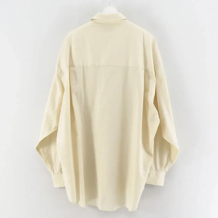 Cotton Cashmere L/S Oversized Regular Collar Shirt
