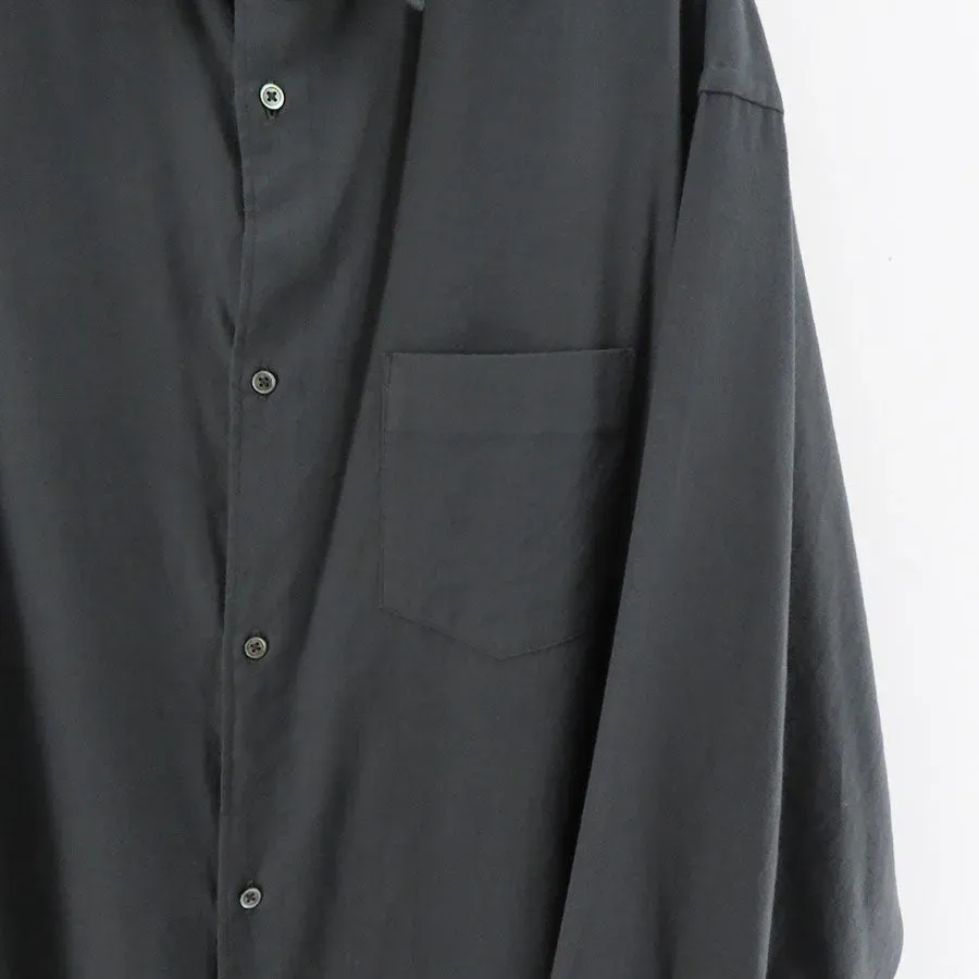 Cotton Cashmere L/S Oversized Regular Collar Shirt
