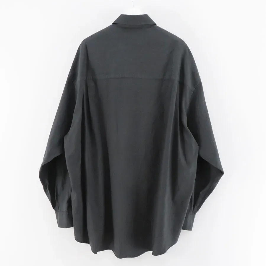 Cotton Cashmere L/S Oversized Regular Collar Shirt
