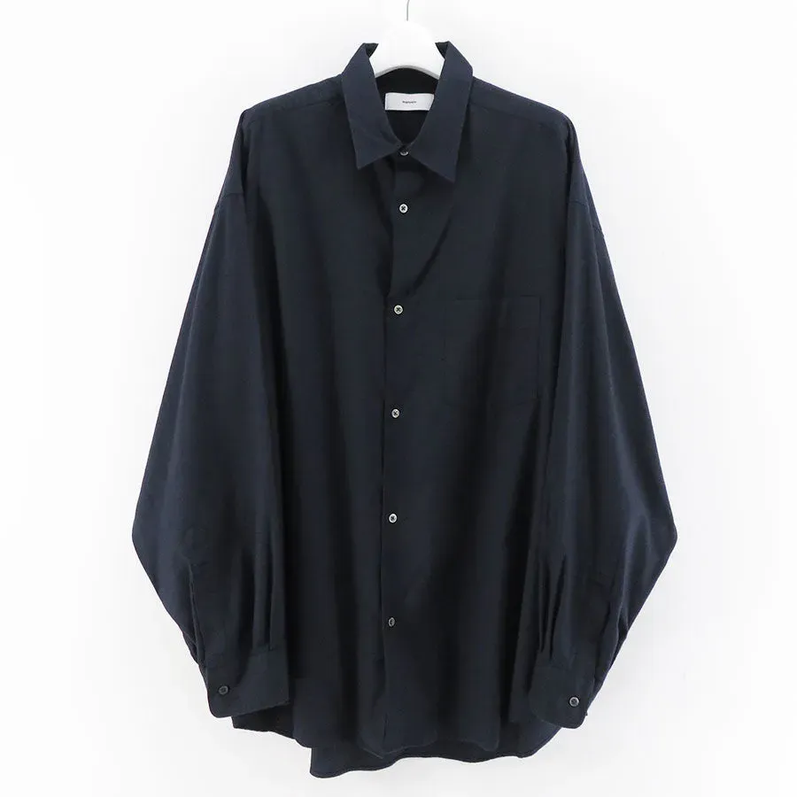 Cotton Cashmere L/S Oversized Regular Collar Shirt