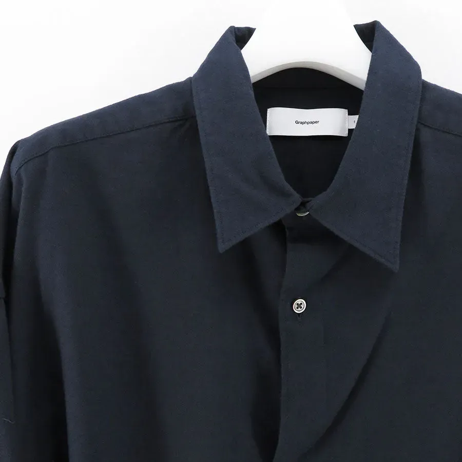 Cotton Cashmere L/S Oversized Regular Collar Shirt
