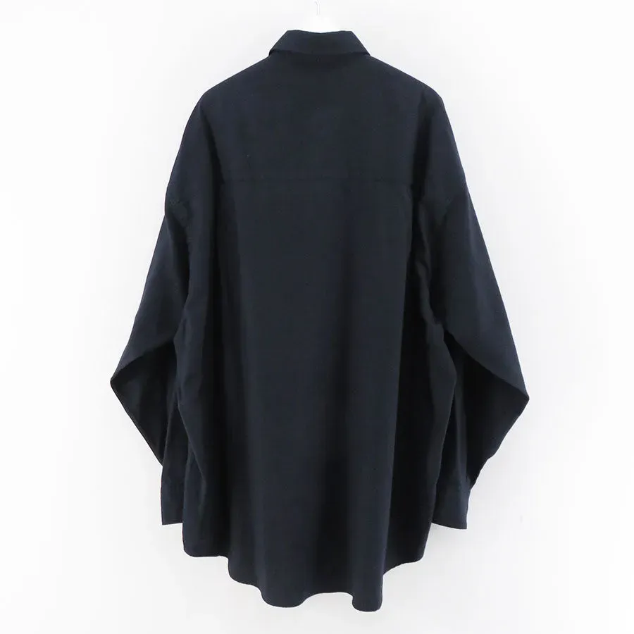 Cotton Cashmere L/S Oversized Regular Collar Shirt