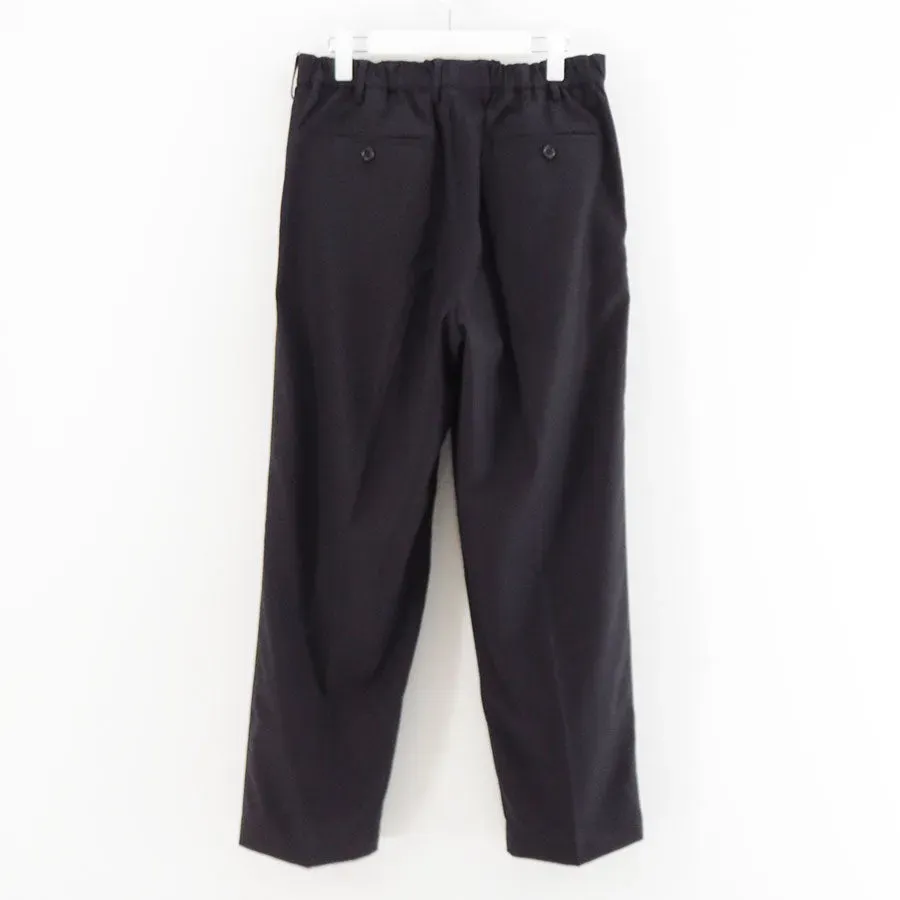 Wooly Cotton Twill Wide Tapered Slacks