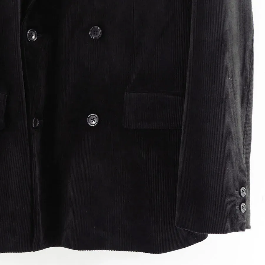 Suvin Corduroy Compact Shoulder Double Jacket